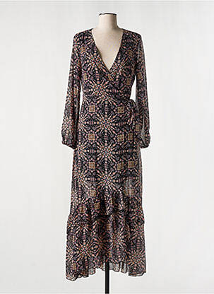 Rochie lungă mâneci lungi mâneci lungi negru MOLLY BRACKEN femeie