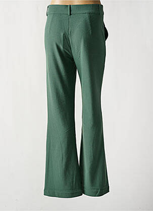 Pantalon larg buzunare talie înaltă verde GEISHA femeie