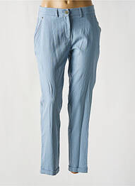 Pantalon slim talie elastică mărime normală albastru EVA KAYAN femme