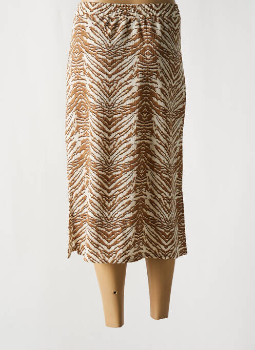 Fustă midi bej GARCIA femeie