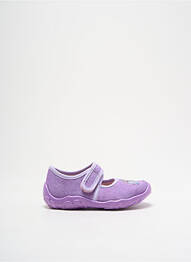 Papuci/pantofi de casă închidere cu arici vârf rotund violet SUPERFIT garcon