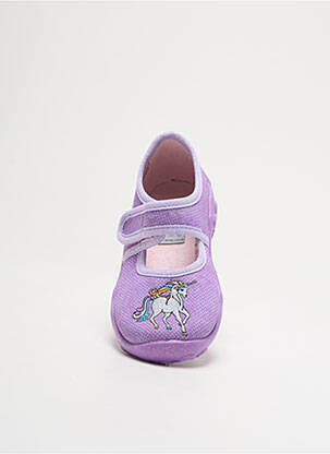 Papuci/pantofi de casă închidere cu arici vârf rotund violet SUPERFIT băiat