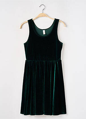 Rochie scurtă croială evazată bretele subțiri verde AMERICAN APPAREL femeie