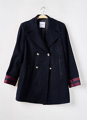 Palton lung albastru MANGO & SALT femeie