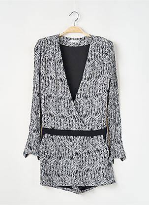 Salopetă scurtă guler petrecut mâneci lungi negru SUPERTRASH femeie