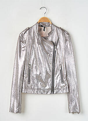 Jachete casual guler tip costum argintiu MANGO femeie