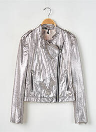 Jachete casual guler tip costum argintiu MANGO femeie