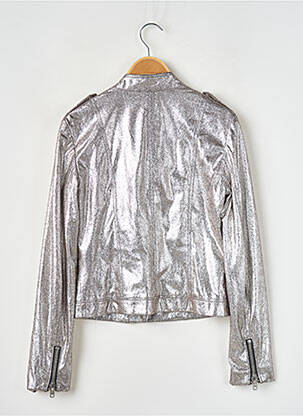 Jachete casual guler tip costum argintiu MANGO femeie