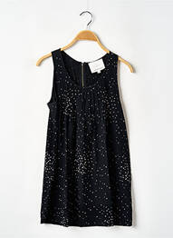 Tunică fără mâneci țesătură crep negru MADISON MARCUS femme