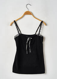 Tricou guler în v bretele subțiri negru MANGO femme