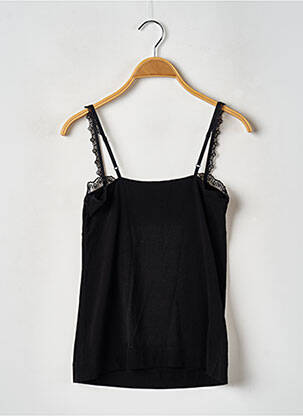 Tricou guler în v bretele subțiri negru MANGO femeie
