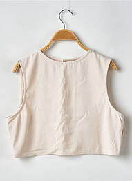 Top elasticitate fără mâneci bej NASTY GAL femme