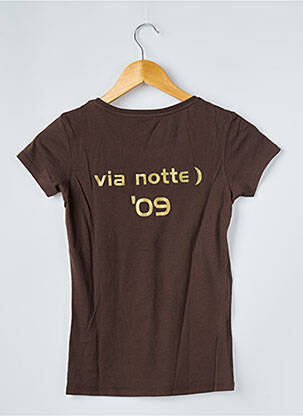 Tricou serigrafie mâneci scurte maro KILIWATCH femeie