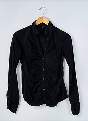 Cămașă croială cambrată mâneci lungi negru H&M femeie