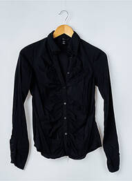 Cămașă croială cambrată mâneci lungi negru H&M femeie