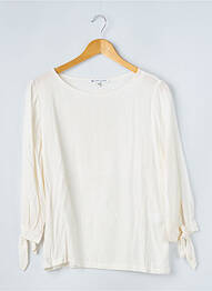 Bluză guler rotund mâneci 3/4 bej SAINT HILAIRE femme