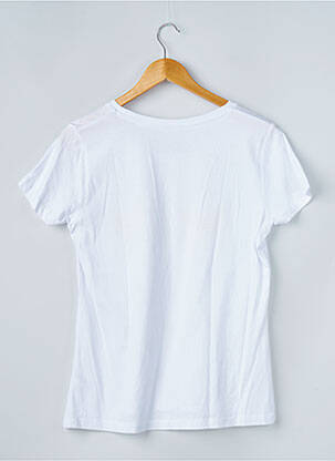 Tricou croială dreaptă mâneci scurte alb B&C femeie
