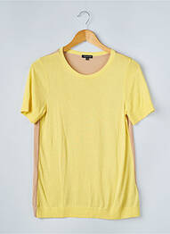 Pulover guler rotund mâneci scurte galben MASSIMO DUTTI femme