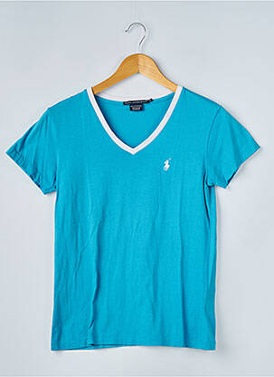 Tricou croială dreaptă mâneci scurte albastru RALPH LAUREN femeie