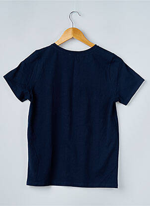 Tricou croială dreaptă mâneci scurte albastru PABLO femeie