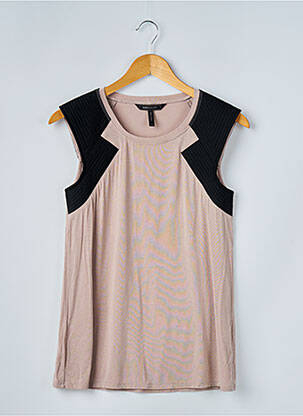 Top țesătură jersey fără mâneci bej BCBGMAXAZRIA femeie