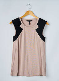 Top țesătură jersey fără mâneci bej BCBGMAXAZRIA femme