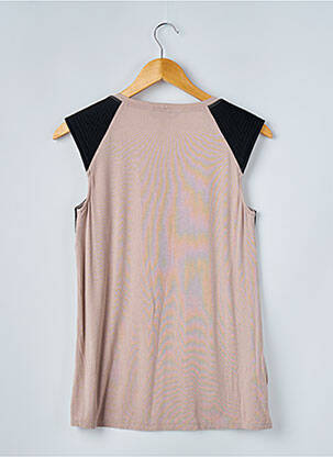 Top țesătură jersey fără mâneci bej BCBGMAXAZRIA femeie