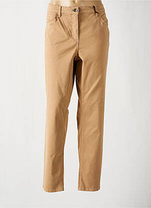 Pantalon drept închidere cu fermoar sub clapetă cu nasturi bej GERRY WEBER femeie
