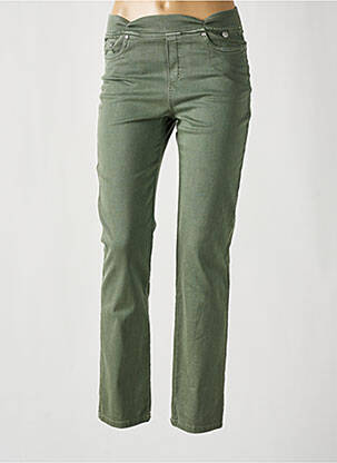 Pantalon slim talie elastică verde ANNA MONTANA femeie