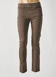 Pantalon slim talie elastică maro ANNA MONTANA femeie