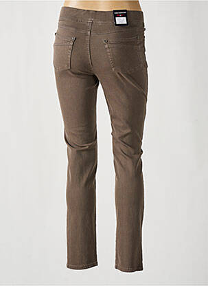 Pantalon slim talie elastică maro ANNA MONTANA femeie