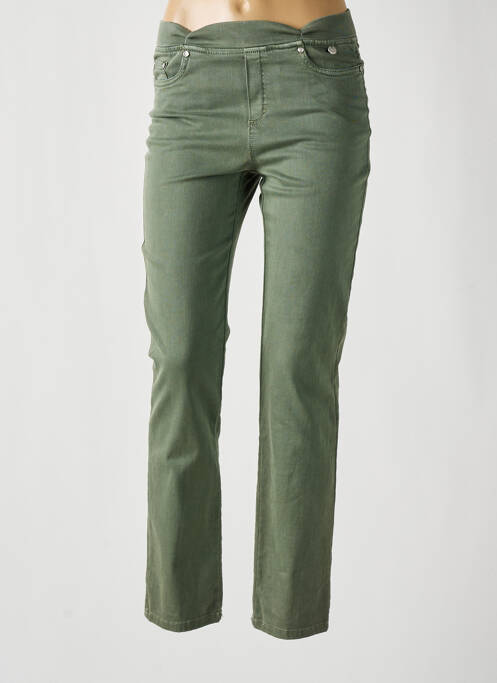 Pantalon slim verde ANNA MONTANA femeie