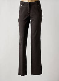 Pantalon drept talie cu cleme mărime normală maro PAUPORTÉ femme