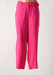 Pantalon 7/8 țesătură poplin mărime normală roz TAIFUN femme