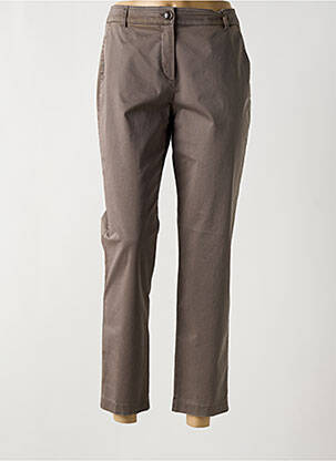 Pantalon chino țesătură poplin mărime normală maro GERRY WEBER femeie