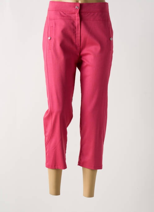 Pantalon trei sferturi buzunare talie înaltă roz KARTING femme