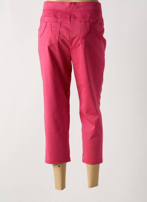 Pantalon trei sferturi buzunare talie înaltă roz KARTING femme