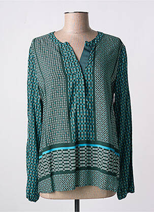 Bluză țesătură poplin mâneci lungi verde GERRY WEBER femeie