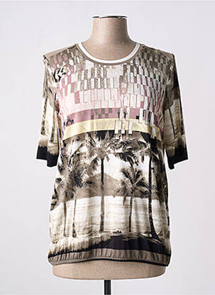 Tricou elasticitate mâneci scurte maro GERRY WEBER femeie