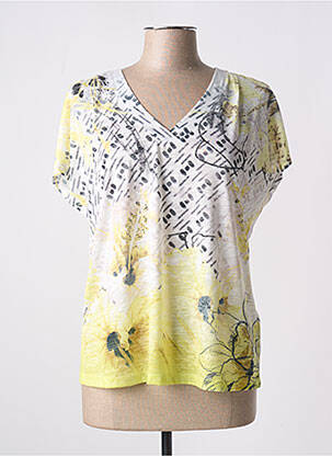 Tricou imprimeu fantezie mâneci scurte galben GERRY WEBER femeie