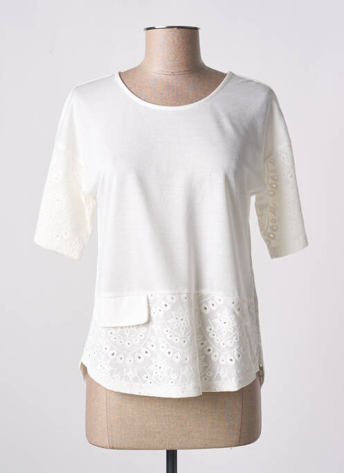 Top alb LEO & UGO femeie