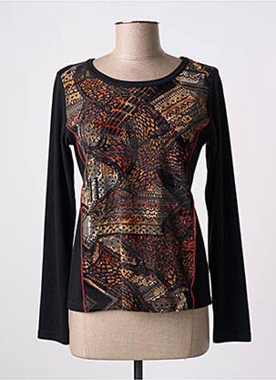 Pulover croială cambrată mâneci lungi negru TELMAIL femme