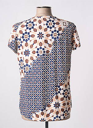 Bluză țesătură poplin mâneci scurte albastru GERRY WEBER femeie