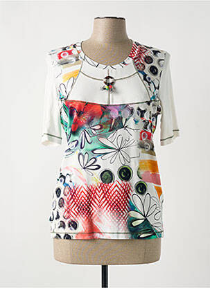 Tricou elasticitate mâneci scurte bej FRANCE RIVOIRE femme