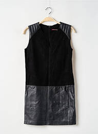 Rochie scurtă închidere cu fermoar la spate fără mâneci negru COMPTOIR DES COTONNIERS femme