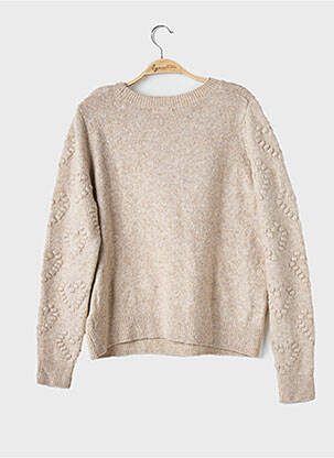 Pulover țesătură melanj mâneci lungi maro H&M femeie