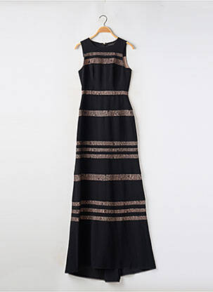 Rochie lungă țesătură crep fără mâneci negru BCBGMAXAZRIA femeie