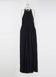 Rochie lungă croială fluidă bretele subțiri negru BOOHOO femme