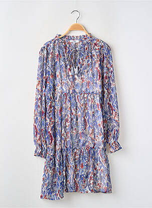 Rochie scurtă croială evazată mâneci lungi albastru SUNCOO femeie