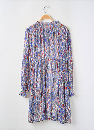 Rochie scurtă croială evazată mâneci lungi albastru SUNCOO femeie